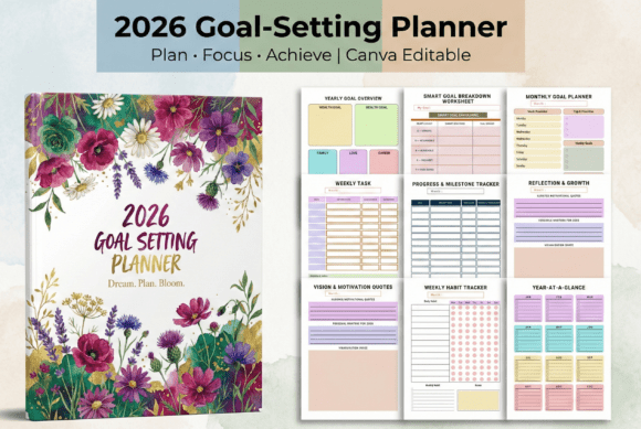 2026 Goal Setting Planner – Turn Dreams into Achievable Actions