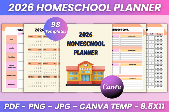 2026 Homeschool Planner KDP Interior: Your Complete Guide to an Organized and Stress-Free Homeschool Year