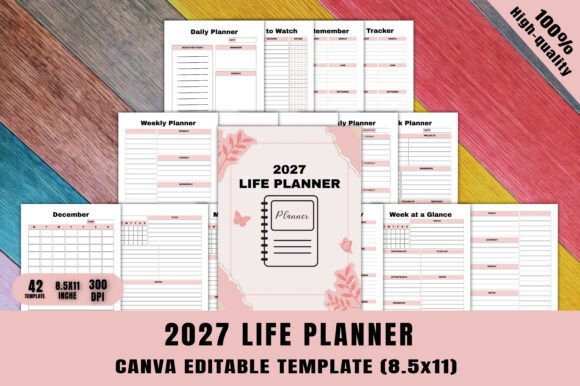 2027 Life Planner: A Fully Customizable Canva KDP Interior for Creators and Publishers