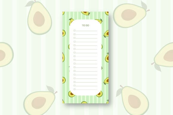 Avocado to Do List Template: A Hand-Illustrated Tool for Organized Productivity