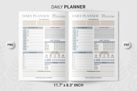 Daily Planner Schedule Tracker PNG for Smarter Days