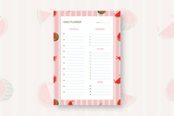 Mastering Your Daily Routine with the Watermelon Daily Planner Template