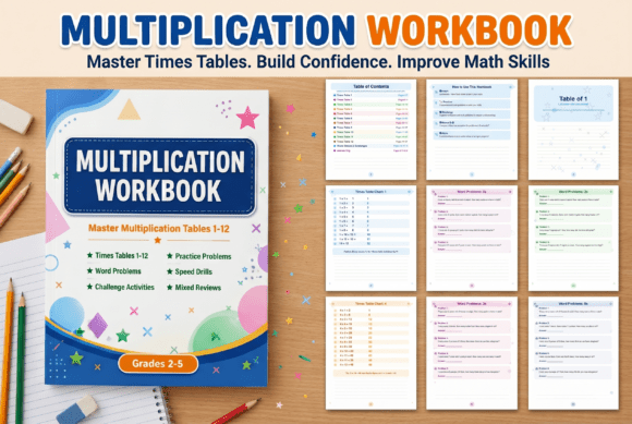 Multiplication Workbook Mastery: Building Math Confidence for Grades 2-5