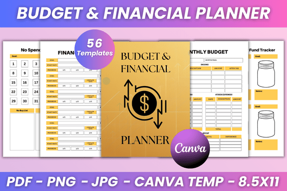 Take Control of Your Finances with a Fully Editable Budget Financial Planner KDP Interior