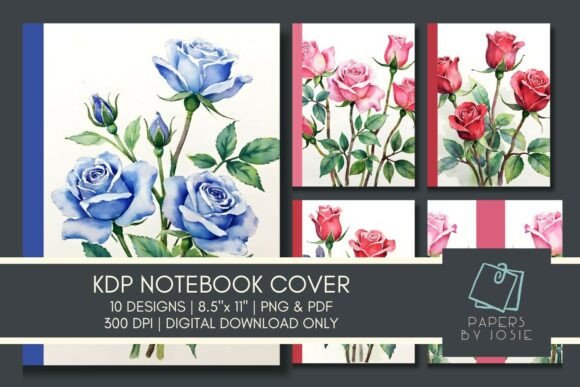 Watercolor Roses KDP Notebook Cover Design Insights